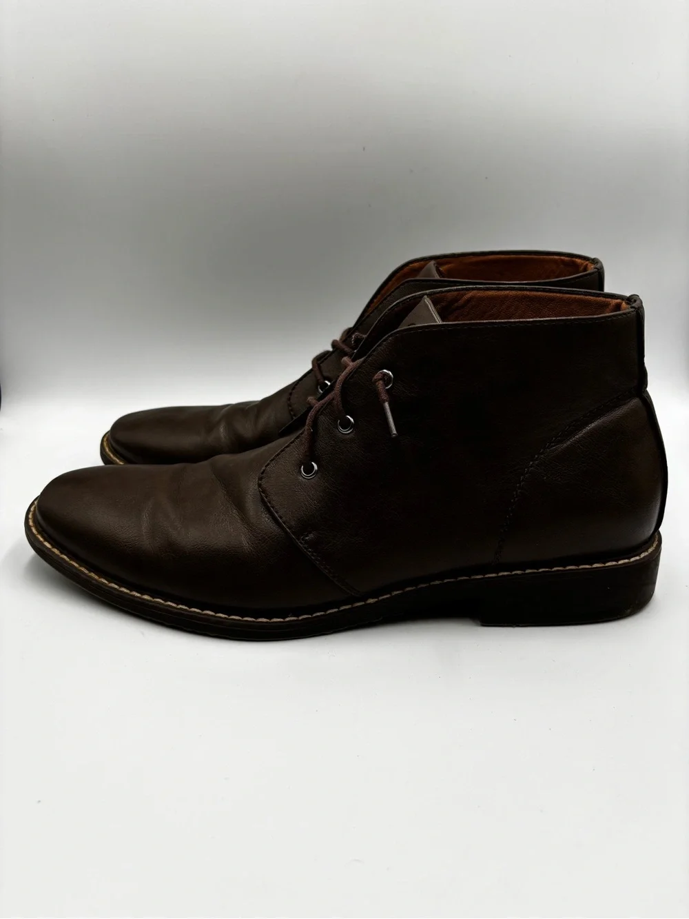 Guess Men's Joey Casual Chukka Ankle Boots Brown Faux Leather Size 12